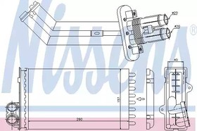 73362, Радиатор отопителя RENAULT: LAGUNA (B56, 556) 1.6 16V (B568, B561)/1.8 (B56A/B)/1.8 (B56S/T/0)/1.8 (B56Z)/1.8 16V (B563, B564)/1.9 DC