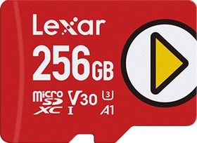 Фото 1/2 LMSPLAY256G-BNNNG, 256 GB MicroSDXC Micro SD Card, A1 V30 U3, Class10, UHS-I