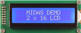 Фото 1/2 MC21605B6W-BNMLW3.3-V2, MC21605B6W-BNMLW3.3-V2 LCD LCD Display, 2 Rows by 16 Characters