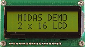 Фото 1/2 MC21605H6W-SPTLY3.3-V2, MC21605H6W-SPTLY3.3-V2 LCD LCD Display, 2 Rows by 16 Characters
