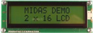 Фото 1/2 MC21609AB6W-SPTLY3.3-V2, MC21609AB6W-SPTLY3.3-V2 LCD LCD Display, 2 Rows by 16 Characters
