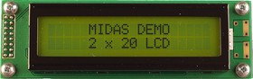 Фото 1/2 MC22005A6W-SPTLY3.3-V2, MC22005A6W-SPTLY3.3-V2 LCD LCD Display, 2 Rows by 20 Characters