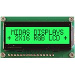 MD21605H6W-FPTLRGB, MD21605H6W-FPTLRGB LCD LCD Display, 2 Rows by 16 Characters