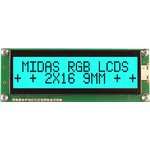MD21609A6W-FPTLRGB, MD21609A6W-FPTLRGB LCD LCD Display, 2 Rows by 16 Characters