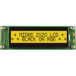 MD22005A6W-FPTLRGB, MD22005A6W-FPTLRGB LCD LCD Display, 2 Rows by 20 Characters