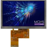 MDT0500D6IH-LVDS, MDT0500D6IH-LVDS LCD Colour Display, 5in, 800 x 480pixels