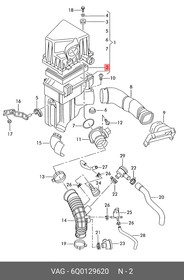 6Q0129620, Фильтр воздушный SKODA: FABIA 01- \ VW: POLO 02- 1.4TDI/ 1.9TDI/ 1.9 SDI/ 2.0