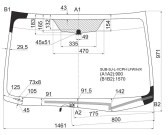 Стекло лобовое (Обогрев щеток) Subaru Forester 12-19