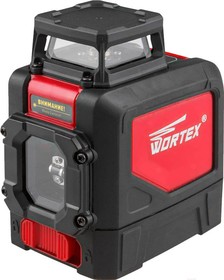 Фото 1/8 LL0330X00014, Нивелир лазерный линейный WORTEX LL 0330 X в кор. (проекция: крест, 1 плоскость 360°, до 30 м, +/- 0