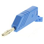 934100102, Blue Male Banana Plug, 4 mm Connector, Screw Termination, 24A ...