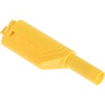 934099103, Yellow Male Banana Plug, 4 mm Connector, Screw Termination, Nickel Plating