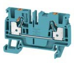 2051210000, Weidmuller A Series Blue DIN Rail Terminal Block, 4mm², Single-Level, Push In Termination