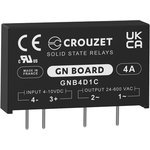 GNB4D1C, Solid State Relay GN Board, 4A, 600V, Zero Cross Switching, PCB Pins