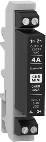 GNRM4D2A, Solid State Relay GNR Mini, 4A, 275V, Special Zero Cross Switching, Screw Terminal