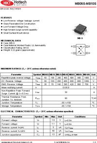 MB6S, Диодный мост однофазный 0.5/0.8А 600В [MB-S.] (=B6S), Hottech ...