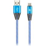 Дата-кабель Smartbuy MicroUSB HEDGEHOG синий 2 А, 1 м (iK-12HH blue)/100
