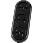 SQ1806-0104, Розеточная колодка 3 гнезда 2П 16А макс. "Ретро" 250B (карболит) ...