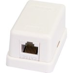 Розетка RJ-45 NETLAN EC-UWO-1-UD2-WT-10, 10 шт. | купить в розницу и оптом