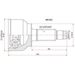 MZ042, Шрус наружный MAZDA 3/AXELA 1.5 ZY BK5P AT 05-