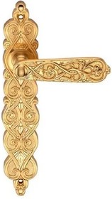 Ручка дверная на длинной накладке ARABESCO S. GOLD PS 940000000395