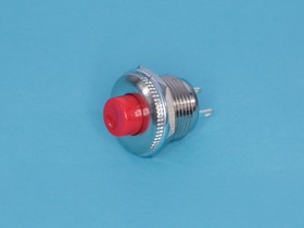 Фото 1/6 PSW-3-R, Кнопка круглая 6мм 220В 0,3А, крепление гайка, НР, красная