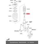 54626-3X000, Отбойник амортизатора HYUNDAI Solaris (10-) KIA Rio (11-) переднего OE