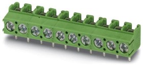 PCB terminal, 10 pole, pitch 5 mm, AWG 26-14, 17.5 A, screw connection, green, 1935394