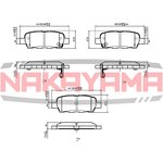 P0190NY, Торм. колодки задние Nissan X-Trail 2.0i/2.5i/2.2dCi 01-