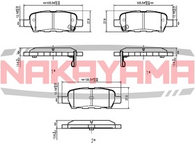 P0190NY, Торм. колодки задние Nissan X-Trail 2.0i/2.5i/2.2dCi 01-