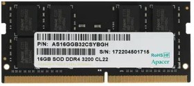 Фото 1/3 Память Apacer 16GB DDR4 3200MHz PC25600 SODIMM SO ES.16G21.GSH
