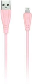 Фото 1/5 Дата-кабель Smartbuy 8pin кабель в резин. оплетке Gear, 1 м.,  2А, розовый (iK-512RG rose)