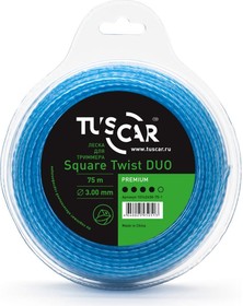 Фото 1/2 Леска для триммера Square Twist DUO, Premium, 3.0 мм, 75 м 10142430-75-1