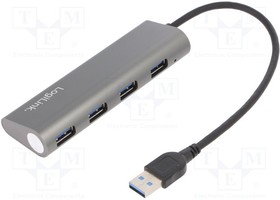 UA0307, Hub USB; USB A; USB 3.0; PnP; Number of ports: 4; 5Gbps