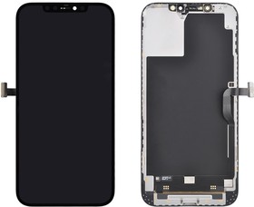 Дисплей (экран) в сборе с тачскрином для iPhone 12 Pro Max черный с рамкой (Premium LCD)