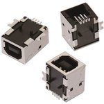 Right Angle, SMT, Socket Type B 2.0 USB Connector