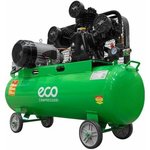 AE10052, Компрессор eco ae-1005-2 (580 л/мин, 8 атм, ременной, масляный, ресив ...