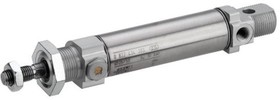 0822432302, Pneumatic Piston Rod Cylinder - 16mm Bore, 25mm Stroke, MNI Series, Single Acting