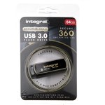 INFD64GB360SEC3.0, USB 3.0 Flash Drive 64 GB USB 3.0 Software Encrypted Flash Drive