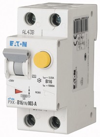 Фото 1/2 236948 PXK-B16/1N/003-A, RCBO, 16A Current Rating, 1P+N Poles, 30mA Trip Sensitivity, Type B, PXK Range