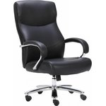Кресло офисное PREMIUM Total HD-006, НАГРУЗКА до 180 кг, экокожа, хром, черное ...