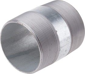 Фото 1/2 Galvanised Malleable Iron Fitting Barrel Nipple, Male BSPT 3in to Male BSPT 3in
