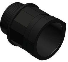 ALND-M202, Conduit Fitting, Straight, Black, M20 x 1.5, Conduit Width - 12