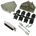 MHDTZK25-HD44MS-K, D-Sub Connector Kit, DB-44 Plug, Solder, Die-Cast Zinc Alloy