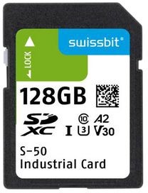 SFSD128GL1AM1TB- I-EF-211-STD, Industrial Memory Card, SD, 128GB, 97MB/s, 33MB/s, Black