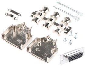 MHDM15-HD26FS-K, D-Sub Connector Kit, DA-26 Socket, Solder, Die-Cast Zinc Alloy