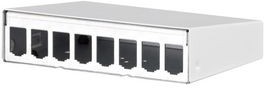 130861-0802-E, Empty Patch Panel Enclosure, Modul 8 Ports Surface Mounted White