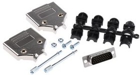 MHDTPK15-HD26MS-K, D-Sub Connector Kit, DA-26 Plug, Solder, ABS
