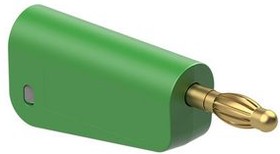 Фото 1/4 4 mm plug, screw connection, 2.5 mm², green, 64.1045-25