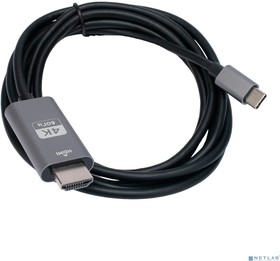 Фото 1/3 Cablexpert Кабель-переходник с Type-C на HDMI v2.0, Mobile, 1.8м, черный, корбка (CCB-A-CM-HDMI-1.8M)