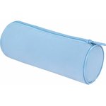 Пенал-тубус BRAUBERG, с эффектом Soft Touch, мягкий, пастельно-голубой, 22х8 см ...